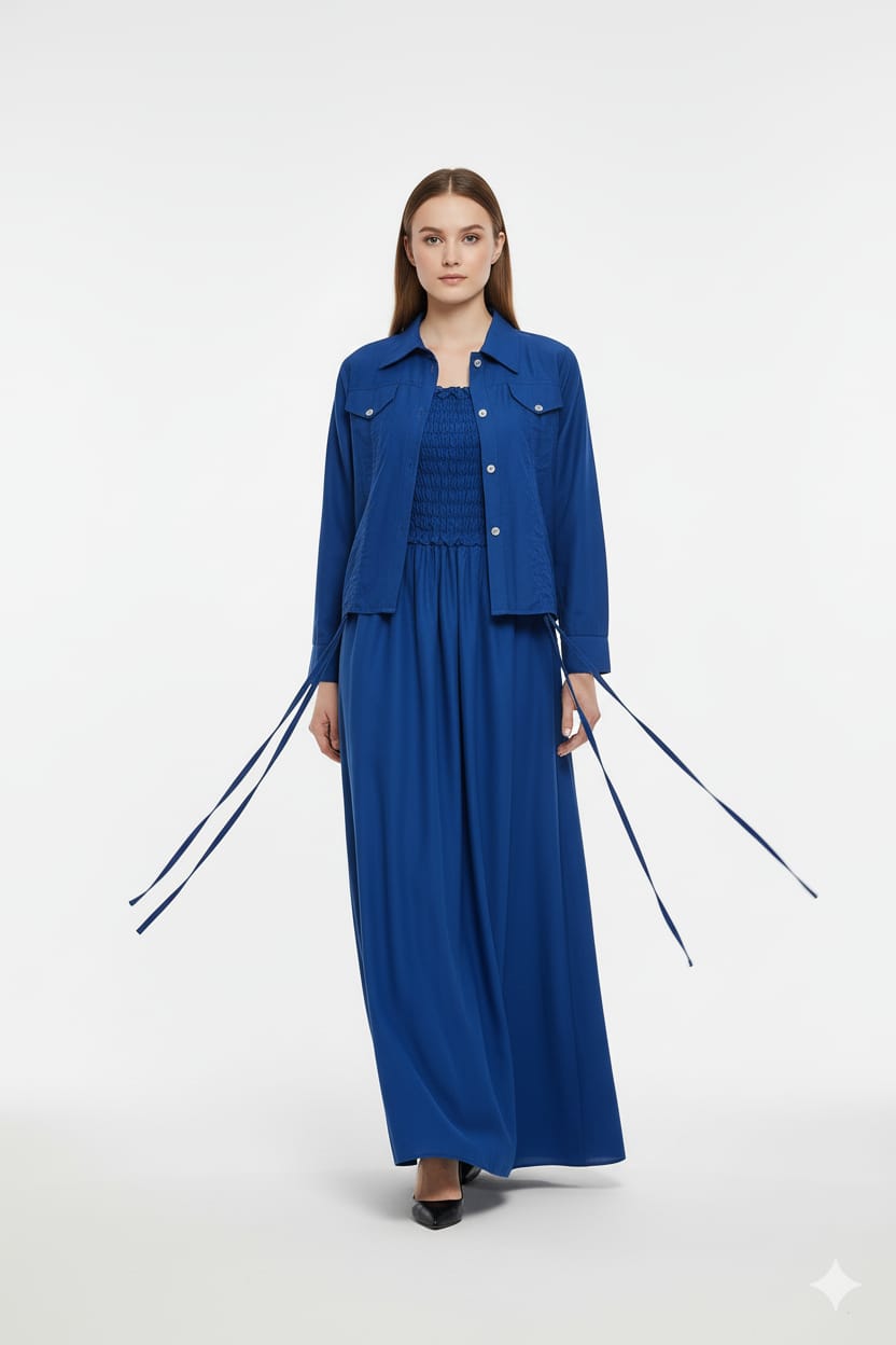 Western Smoking Coat Maxi