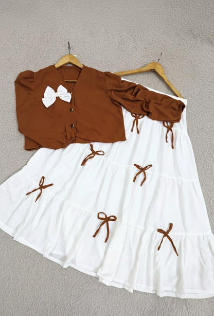 Attractive colors bow skirt