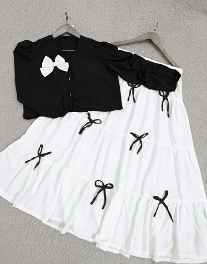 Attractive colors bow skirt