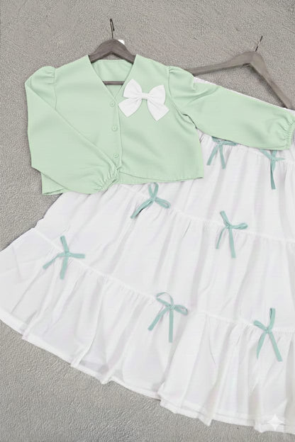 Attractive colors bow skirt