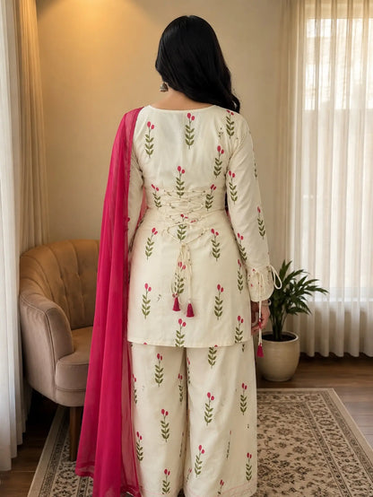 Olive Garden Kurta Patiala Ensemble (Farshi Shalwar) 2 Piece